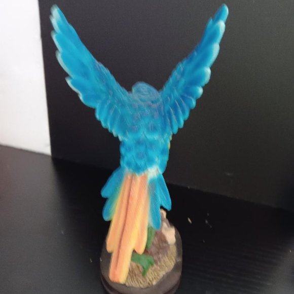 Blue Colored Bird on a Spring Like Stem. Moves back & Forth. Excellent Condition - Picture 2 of 7